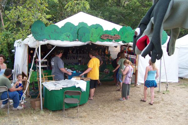 display at the folk festival