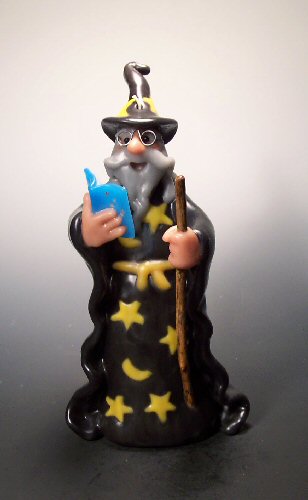 Wizard with a Spellbook and Staff